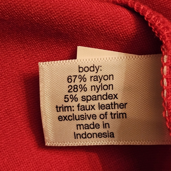 Lane Bryant 6TH & LN Plus Red Knee Length Sheath Dress  V-neck Sleeveless  22 - Picture 11 of 14